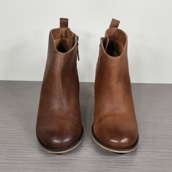 BP Lance Block Heel Bootie, Brown Leather, Womens Size 7.5 M - Picture 2 of 12